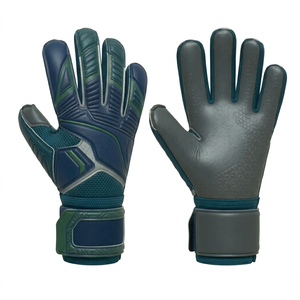 Football Goalkeeper Gloves Leather Full Finger Non-Slip Palm <b>Adjustable</b> Wrist <b>Strap</b> Unisex Sports Protection - Product Image 4
