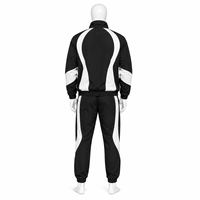 Ensemble de survêtement coupe-vent pour homme : veste et pantalon de jogging en nylon zippés