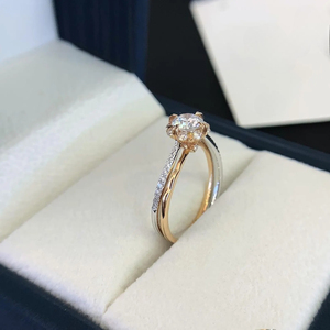 Anillo de Compromiso con Diamante de Laboratorio de 1.40 Quilates, Halo Floral con Banda Trenzada, Anillo de Boda Vintage, Certificado IGI, Anillo de Oro Sólido de 14k - Product Image 4
