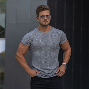 Servicio OEM, Camisetas de Compresión Ligeras para Hombre, Corte Regular, Diseño Sólido, Ecológicas, Transpirables, Antiarrugas, de Secado Rápido - Product Image 4