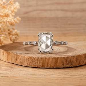 Igi โรสแอนด์โรสโกลด์โรสแอนด์โรสโกลด์แหวนหมั้นเพชรแบบโบราณขนาด10K 14K 18K - Product Image 2