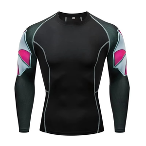 Maillot de bain à manches longues personnalisé sublimé, chemise de surf, vêtement de fitness à séchage rapide pour hommes, couleurs et logo personnalisables - Product Image 1
