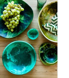 Kitchen Serving Accessories and Customizable <b>Resin</b> Products Artisan Handmade <b>Resin</b> Bowl Featuring Marble Effect <b>Epoxy</b> <b>Resin</b> - Product Image 4