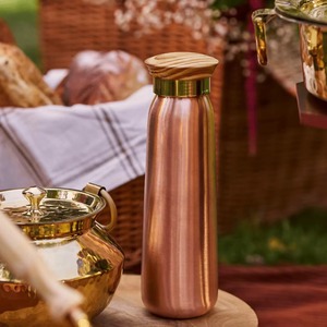 Bouteille d'eau en cuivre pur à motif de feuilles, idéale pour l'école, le bureau, les voyages et la maison, anti-fuite, vaisselle ayurvédique - Product Image 3