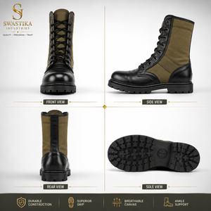 SUPER FORCE JB-SW-01 Leather/Suede Oxford Upper Black All Season Waterproof ISO9001 Certified <b>High</b> <b>Top</b> <b>Boots</b> Zip Rust - Product Image 5