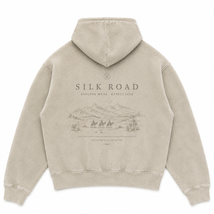Sudadera con Capucha Tie-Dye para Hombre Silk Road, Corte Holgado, Algodón French Terry, Ropa Casual de Invierno, Secado Rápido, 220g, OEM Personalizado - Product Image 5