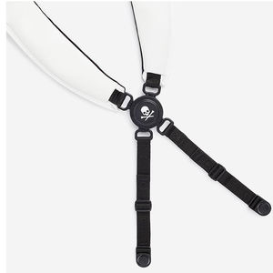 Sac de golf blanc de qualité professionnelle avec des coutures géométriques élégantes et des séparateurs de clubs multi-positions - Product Image 5