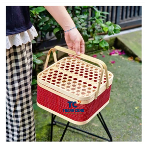 Nuevas tendencias CESTA DE BAMBÚ con CESTA DE ALMACENAMIENTO DE BAMBÚ apilable para soluciones de almacenamiento eficientes y entrega rápida - Product Image 1