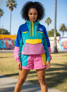 Ensemble de survêtement unisexe coupe-vent uni avec capuche, fermeture éclair sur le devant, manches longues, léger, respirant, streetwear printemps-été pour adulte - Product Image 5