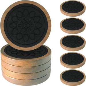 Posavasos de Madera Reciclada Hechos a Mano al por Mayor |   Diseño de Paisajes Coloridos |   Moradabad - Product Image 5