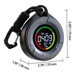 เซ็นเซอร์ NDIR เครื่องตรวจสอบคาร์บอนไดออกไซด์ ตัวควบคุม CO2 พร้อมจอแสดงผลอุณหภูมิและความชื้น เครื่องตรวจสอบคุณภาพอากาศสำหรับบ้าน สำนักงาน กลางแจ้ง - Product Image 4