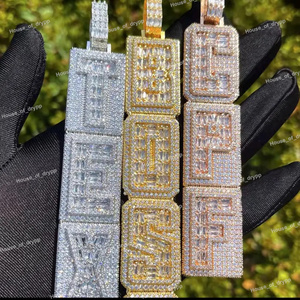 Colgante de Letra con Diamante Moissanite, Estilo Hip Hop, Joyería de Lujo, Regalo para Hombres y Mujeres - Product Image 2