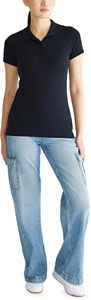 <b>Women's</b> Black Short Sleeve for Shirt Solid Color Breathable <b>Compressed</b> Jersey Quick Dry Knitted Casual Sport <b>Top</b> - Product Image 5