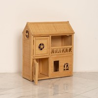 Magnifique maison de poupée en rotin, jouet compact, structure décorative pour chambre d'enfant, idéal pour l'aménagement et l'exposition, vente en gros