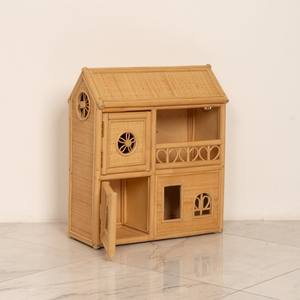 Hermosa Casa de Muñecas de Ratán, Juguete Compacto, Casa de Juego Decorativa, Estructura de Juguete para Decoración de Habitaciones Infantiles y Exhibición, Venta al por Mayor - Product Image 2