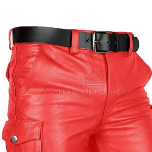 Pantalones Cortos de Cuero para Hombre, Nuevo Estilo, Color Sólido, Hechos con Cuero de Alta Calidad, de Primera Calidad, de Secado Rápido, Gran Venta - Product Image 4
