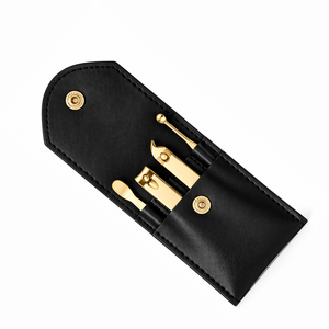 ชุดทำเล็บสแตนเลสสตีล 4-in-1 4 ชิ้น คุณภาพสูง MANAN INSTRUMENTS แบบพกพาขนาดเล็ก สำหรับมืออาชีพ พร้อมที่ตัดเล็บและอุปกรณ์ตัดแต่งเล็บ  พร้อมซองหนัง - Product Image 2