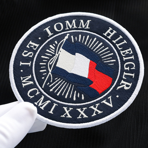 Parches Tejidos con Diseño de Escudo Náutico, Etiqueta Privada, Emblema de Bandera Romana, Parches Tejidos Personalizados para Hombre y Mujer, MOQ Bajo - Product Image 6