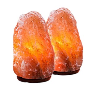Lampe en sel de l'Himalaya sculptée en matériau organique, forme géométrique au toucher réel, haute, 8-11 lbs, cadeau de mariage et de fêtes - Sian Enterprises - Product Image 5