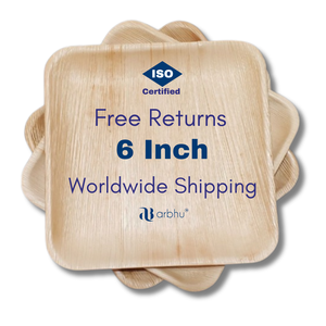 Natural Compostable Areca Fiber Plate Square <b>Disposable</b> Biodegradable Tray Eco Friendly Plant Based <b>Tableware</b> For Food Use - Product Image 1