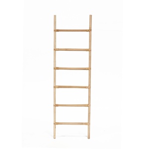 Decorative standing towel rack high quality rattan <b>ladder</b> cane <b>ladders</b> for hanging bath towels - Product Image 3
