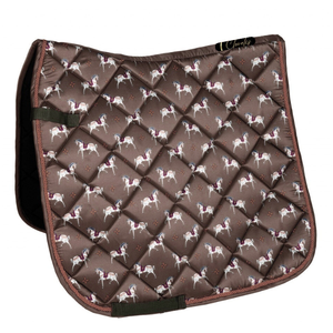 แผ่นรองอานม้าอเนกประสงค์สำหรับการแข่งขันเดรสสาจและกระโดดข้ามเครื่องกีดขวาง บุด้วยผ้าฟลีซ คุณภาพระดับมืออาชีพ รับผลิตตามสั่ง ขายส่งอุปกรณ์สำหรับม้า - Product Image 1