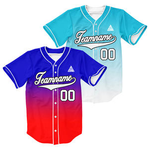Maillot de baseball personnalisé bleu à rayures fines 2025 pour homme, uniforme d'équipe boutonné avec logo brodé, vente en gros - Product Image 6