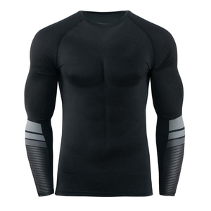 Premium Quality Gym Fitness Wear <b>Compression</b> <b>Shirts</b> <b>Men</b> Base Layer Long Sleeve Quick Dry Breathable Friendly Polyester - Product Image 1