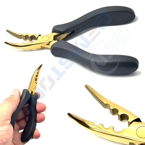 Alicates Profesionales Curvos de 3 Orificios para Extensiones de Cabello - Herramienta de Acero Inoxidable Dorado para Micro/Nano Anillos (Orificios de 3mm/4mm/5mm) GEMSTONE - Product Image 6