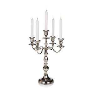 เชิงเทียนทรงสูงแบบตั้งพื้น ราคาขายส่ง ชุบนิกเกิลเงางาม ขัดเงาด้วยมือ ทำจากโลหะ งานแฮนด์เมด ฐานกลม พร้อมจำหน่าย - Product Image 3