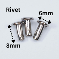 Rivets en laiton de 6 mm et capuchons en acier pour chaussures