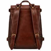 Sac à dos en cuir véritable de qualité supérieure avec fermeture à boucle