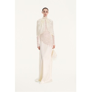 เทรนด์ใหม่ เสื้อโค้ทผู้หญิงสำหรับฤดูหนาว CALLISTA COCOON CAPE Mison Satin ONE Set เสื้อคลุมยาวทรงหลวมสไตล์ศิลปะ สำหรับผู้หญิงในฤดูหนาว - Product Image 2