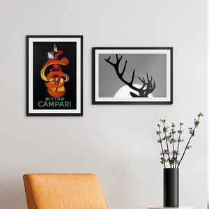 Juego de 5 Marcos de Madera Negros para Cuadros de 13x19, Exhibición de Pósteres en Pared, Incluye Marco de 11x17 con Paspartú, Exhibición de Cuadros Elegante - Product Image 2