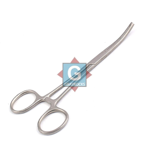 Pinzas Kocher Curvas para Procedimientos Quirúrgicos, Fuente de Alimentación Manual, Certificación CE, Clase I Médica - Product Image 1