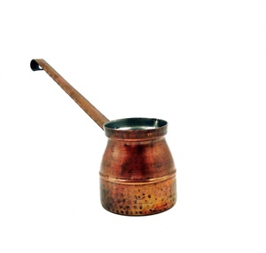 หม้อกาแฟทองแดงแท้แบบตุรกีพร้อมด้ามจับไม้ ดีไซน์ดั้งเดิม ชุด 3 ใบ - Product Image 5