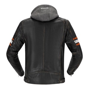 Veste à capuche en cuir véritable vintage pour homme avec construction en cuir durable, doublure intérieure douce et chaude, fermeture éclair intégrale, ajustable - Product Image 6