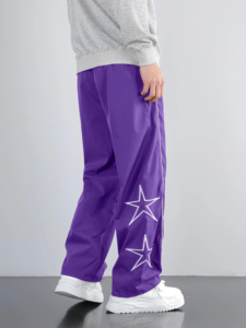 Customized Men's Pants High Quality Trending Streetwear Side Button <b>Jogger</b> Sweatpants Cotton Baggy Sweat Pants for Men's Trouser - Product Image 3