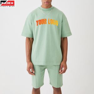 Ensemble T-shirt et short pour homme très demandé, tenue de sport, entraînement en salle de sport, course à pied, tissu à séchage rapide, logo personnalisé - Product Image 1