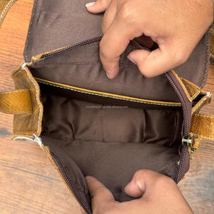 Sac à bandoulière vintage en cuir de vachette pour femmes sac à bandoulière en cuir véritable à sangle réglable fait à la main sacs de selle de style occidental - Product Image 6