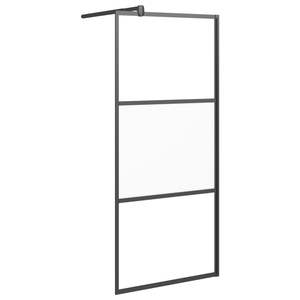 Mampara de Ducha Negra de 35.4"x76.8" con Estante, Vidrio ESG y Marco de Aluminio - Product Image 3