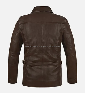 2025 nuevo estilo de moda para hombres venta directa de fábrica personalizada Inception Cobb chaqueta de cuero marrón oscuro - Product Image 4