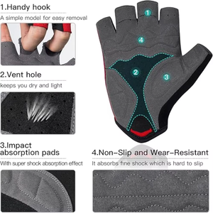 Gants de cyclisme respirants en polyester et nylon pour l'été et l'hiver, gants de motocross anti-chute, gants de cyclisme - Product Image 3