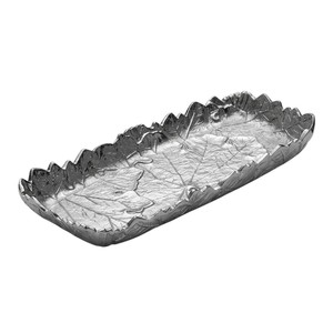 Luxury Square Gold Aluminum Decorative Tray <b>Set</b> of 2 Handcrafted Hammered Metal Platter for Hotel Restaurant Tableware - Product Image 3
