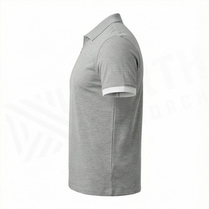 เสื้อโปโลผู้ชายผ้าฝ้ายน้ำหนักเบา สวมใส่สบายสำหรับฤดูร้อน ไซส์ใหญ่ รับผลิตตามแบบ (OEM) คุณภาพสูง ระบายอากาศได้ดี ซิปครึ่งตัว เสื้อกีฬา - Product Image 3