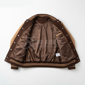 Veste de sport personnalisée pour équipe de football, hiver, adulte, jeune homme, couleur unie, manches en PU, imperméable, écologique - Product Image 6
