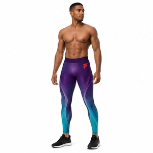 Fitness Training <b>Men</b> <b>Legging</b> Premium <b>Sports</b> Pants Lightweight Soft Fabric Breathable Construction Comfortable Stretch Fit - Product Image 4
