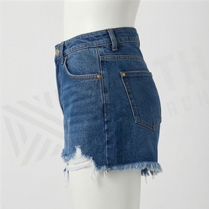 Shorts en jean pour femmes à la mode, longueur courte régulière avec deux poches latérales personnalisées, style décontracté tendance pour l'été - Product Image 3