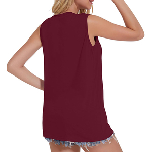 Débardeur en coton personnalisé avec logo, vente en gros, pour femmes, léger, été, sans manches, extensible, vêtements de sport et fitness - Product Image 2