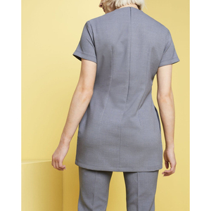 Chemise de travail tendance pour barbier et coiffeur, noir et or, tenue professionnelle de salon, haut ajustable pour barbier et salon - Product Image 5